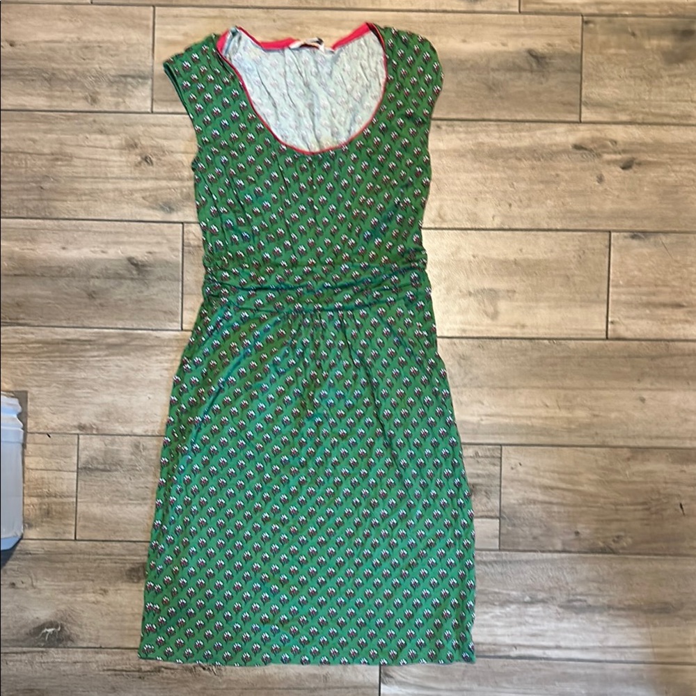 Boden Green Patterned Women's Dress